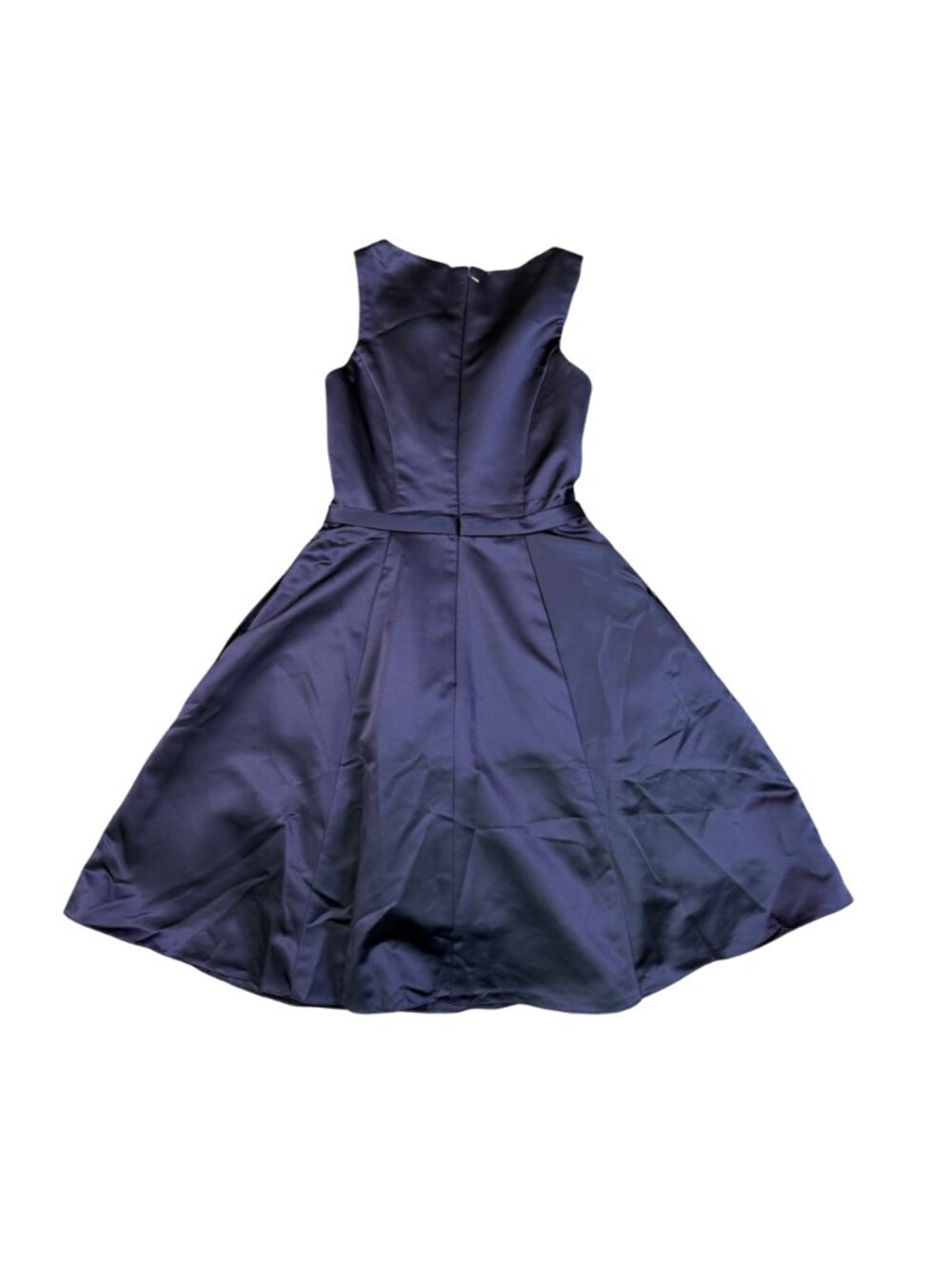Andrew Adela Womens Midnight Sleeveless Flare Dress With Button Accents Sz 6 - Picture 3 of 5